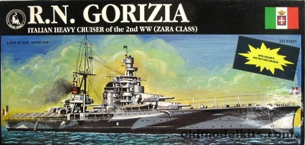Tauro Model 1/350 R.N. Gorizia  Italian Heavy Cruiser - With Photoetched Railings, 203 plastic model kit